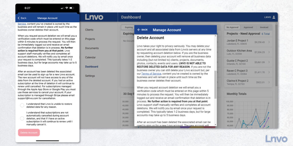 Lnvo: How to Delete Your Account